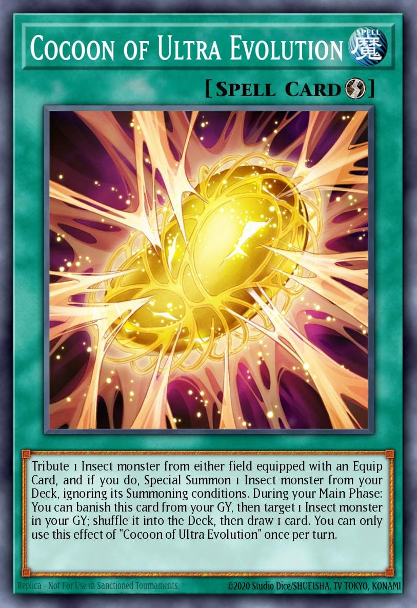 Cocoon of Ultra Evolution — Legendary Duelists: Ancient Millennium Yu-Gi-Oh! card by KAZUKI TAKAHASHI
