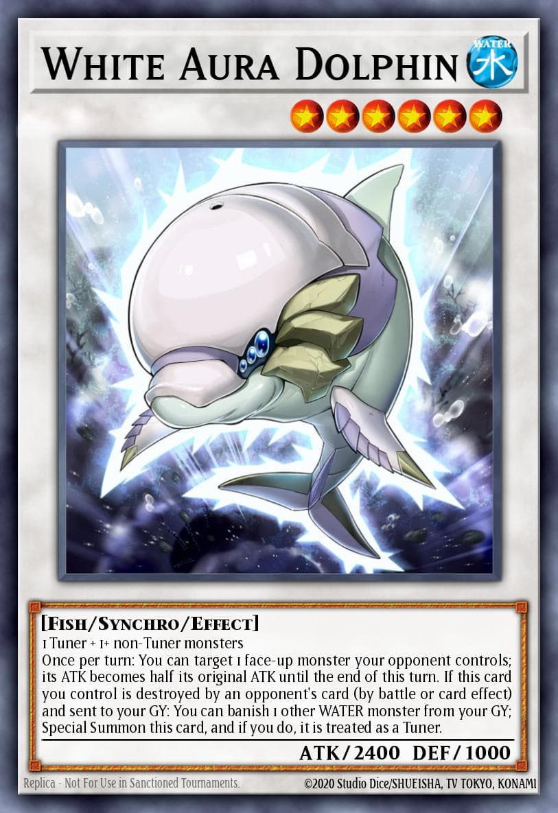 White Aura Dolphin — Battles of Legend: Light's Revenge Yu-Gi-Oh! card by KAZUKI TAKAHASHI
