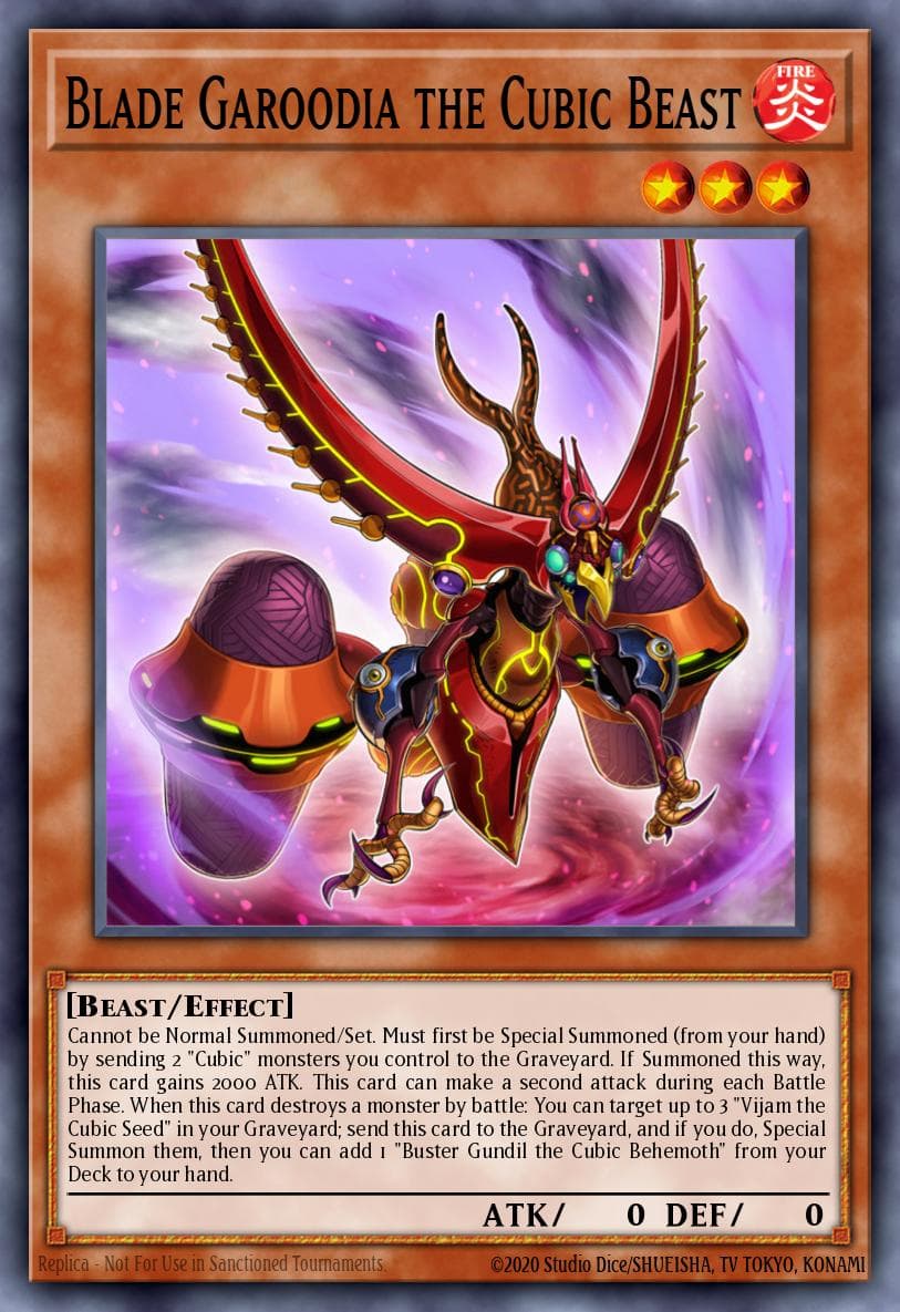 Blade Garoodia the Cubic Beast — The Dark Side of Dimensions Movie Pack Yu-Gi-Oh! card by KAZUKI TAKAHASHI