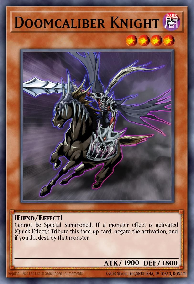 Doomcaliber Knight — Turbo Pack Booster One Pack Yu-Gi-Oh! card by KAIJUTARAKASHI