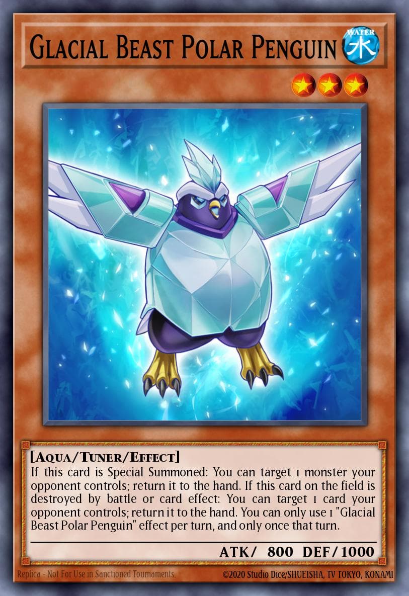 Glacial Beast Polar Penguin — Battles of Legend: Armageddon Yu-Gi-Oh! card by Shueisha, TV Tokyo, Konami