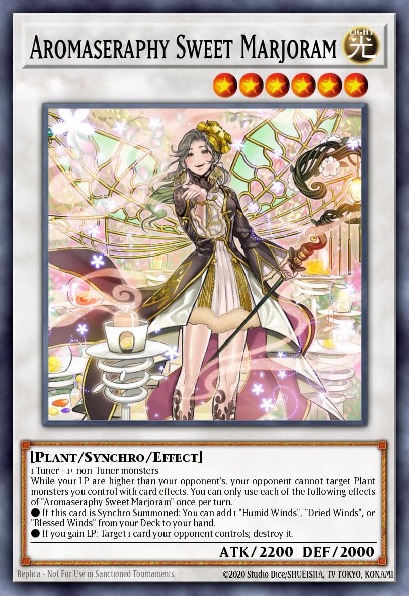 Aromaseraphy Sweet Marjoram — Chaos Impact Yu-Gi-Oh! card by KAZUKI TAKAHASHI