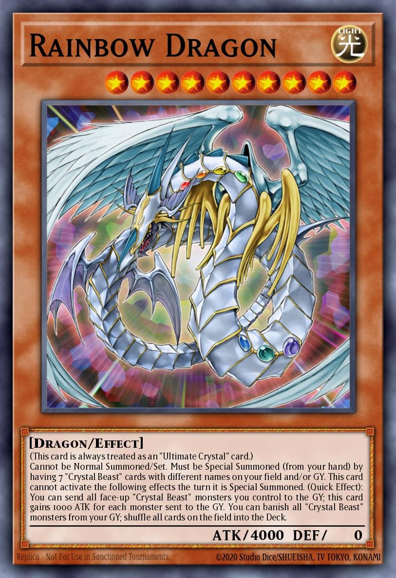 Rainbow Dragon — Tactical Evolution Yu-Gi-Oh! card by TAKATO