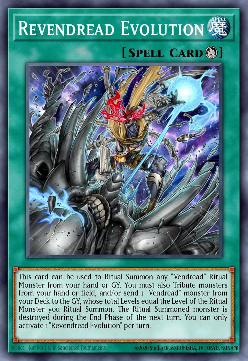 Revendread Evolution — Flames of Destruction Yu-Gi-Oh! card by KAZUKI TAKAHASHI