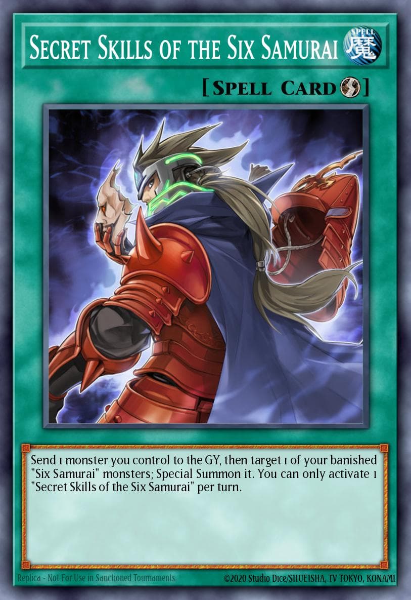 Secret Skills of the Six Samurai — Spirit Warriors Yu-Gi-Oh! card by KAZUKI TAKAHASHI