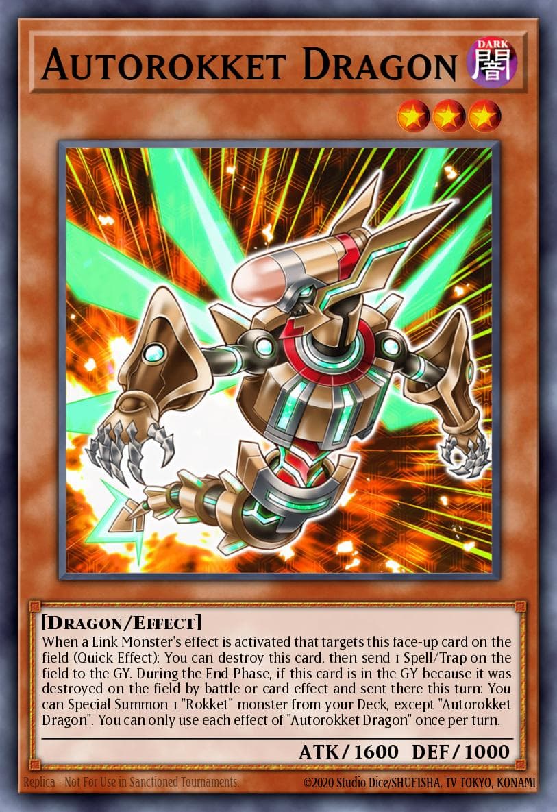 Autorokket Dragon — Structure Deck: Rokket Revolt Yu-Gi-Oh! card by KAZUKI TAKAHASHI