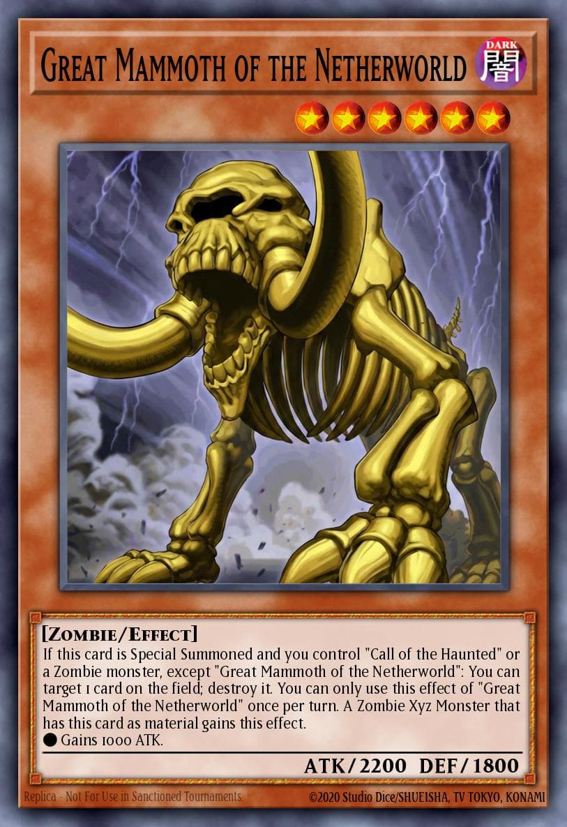 Great Mammoth of the Netherworld — Maze of Muertos Yu-Gi-Oh! card by Studio Dice