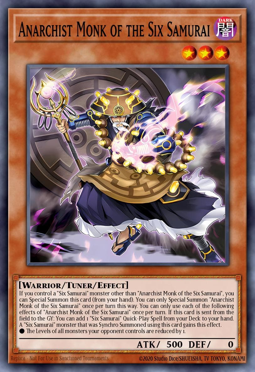Anarchist Monk of the Six Samurai — 2025 Mega-Pack Yu-Gi-Oh! card by Unknown