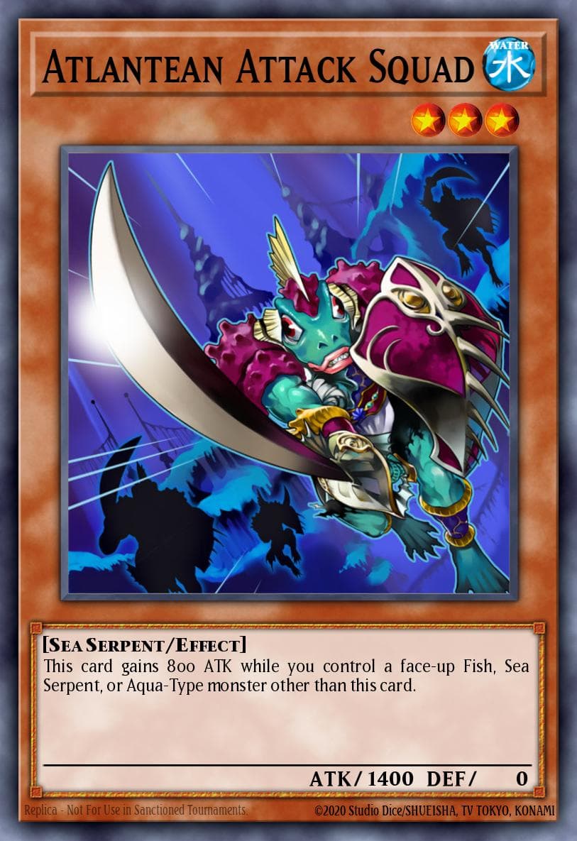 Atlantean Attack Squad — Structure Deck: Realm of the Sea Emperor Yu-Gi-Oh! card by KAZUKI TAKAHASHI