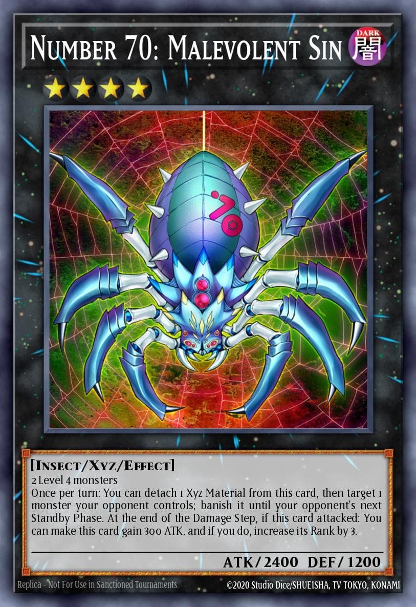 Number 70: Malevolent Sin — Duelist Saga Yu-Gi-Oh! card by KAZUKI TAKAHASHI