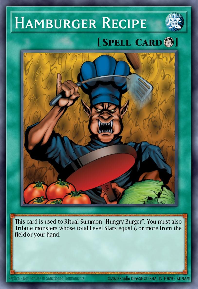 Hamburger Recipe — Wild Survivors Yu-Gi-Oh! card by Studio Dice