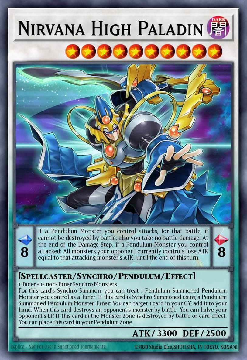 Nirvana High Paladin — The Dark Illusion Yu-Gi-Oh! card by NAZUKI TAKAHASHI