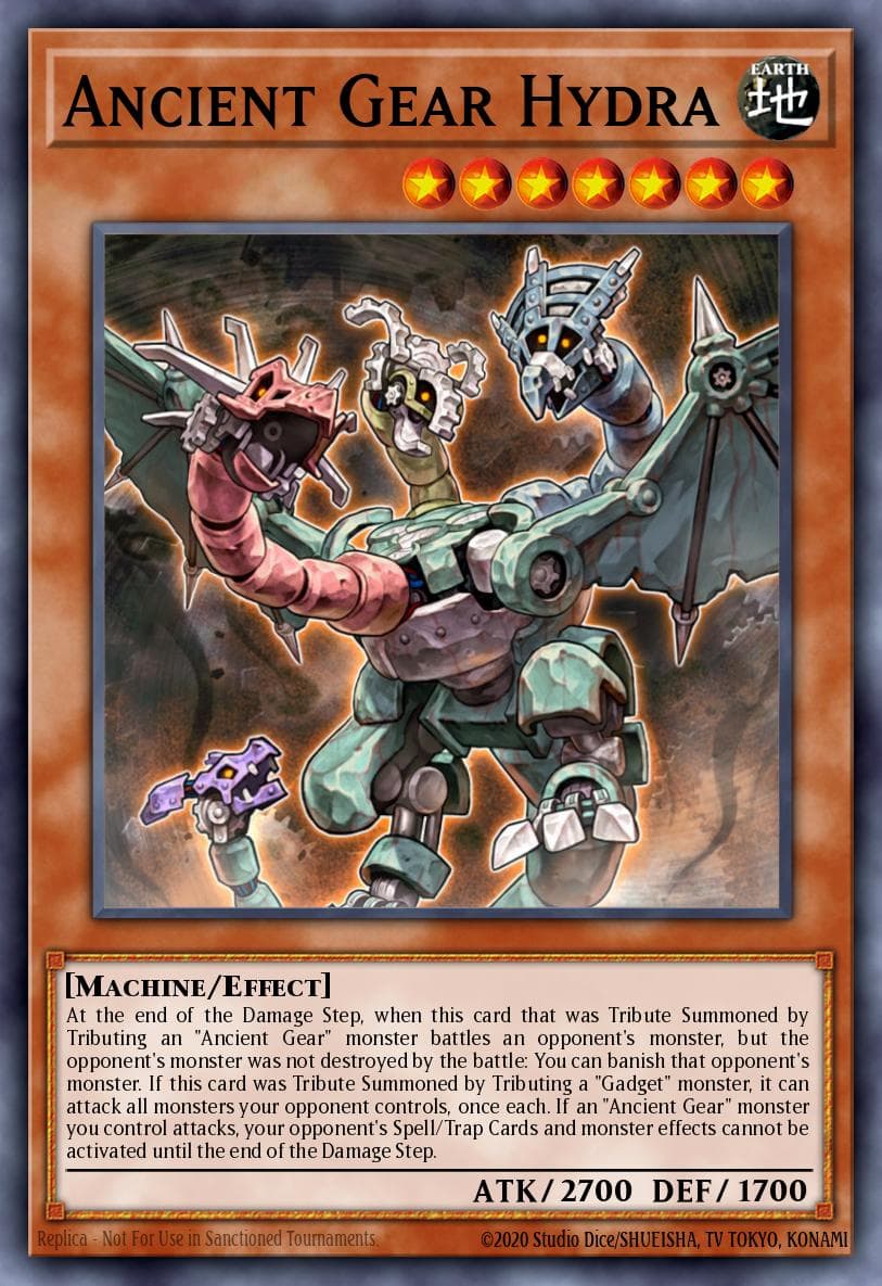 Ancient Gear Hydra — Structure Deck: Machine Reactor Yu-Gi-Oh! card by KAZUKI TAKAHASHI