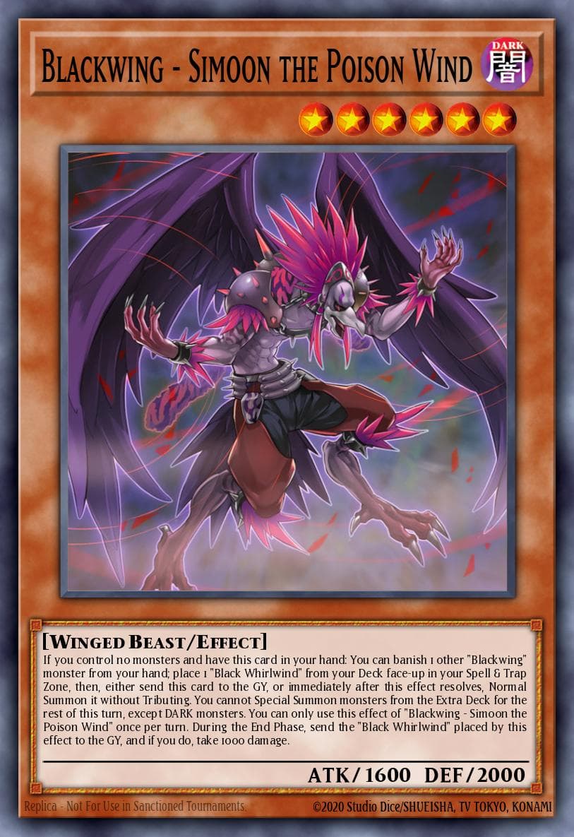 Blackwing - Simoon the Poison Wind — Battles of Legend: Crystal Revenge Yu-Gi-Oh! card by Studio Dice / SHUETSUHA