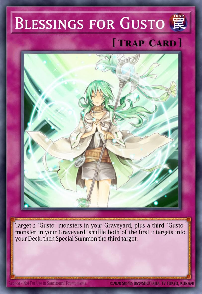 Blessings for Gusto — Hidden Arsenal 5: Steelswarm Invasion Yu-Gi-Oh! card by kazuaki takahashi