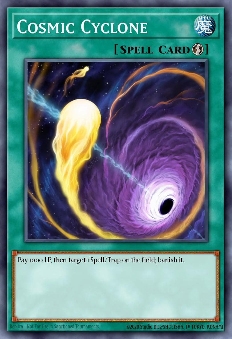 Cosmic Cyclone — The Dark Illusion Yu-Gi-Oh! card by Kagemaru Himeno