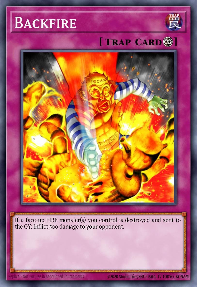 Backfire — Ancient Sanctuary Yu-Gi-Oh! card by KAZUKI TAKAHASHI