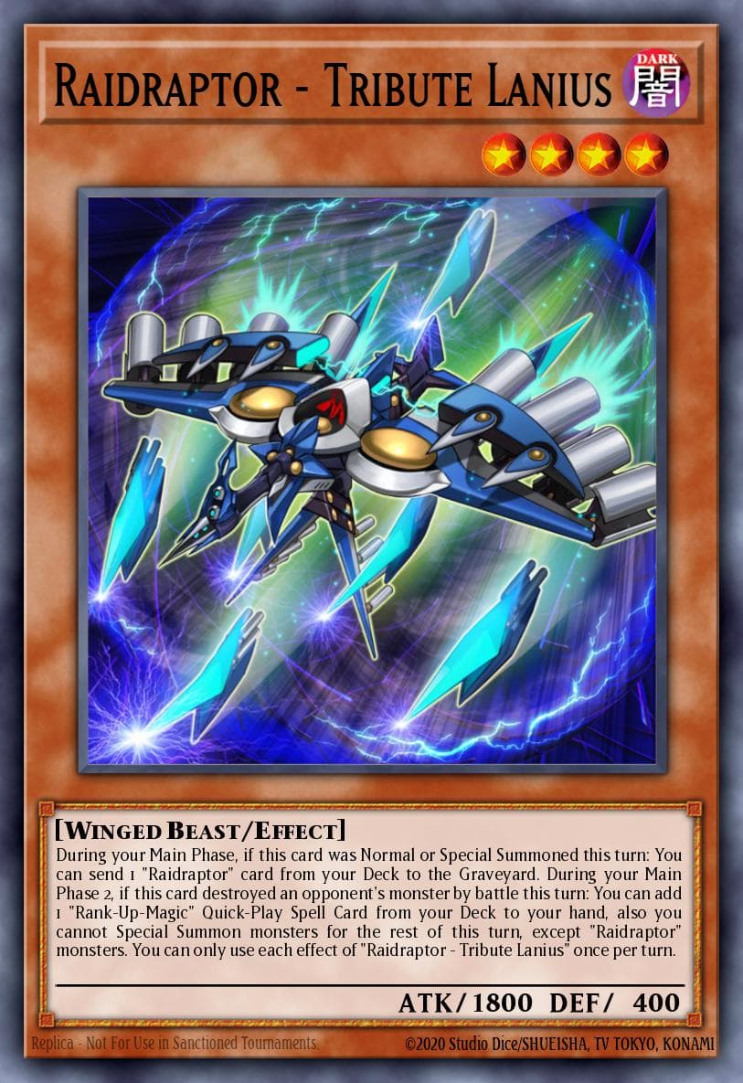 Raidraptor - Tribute Lanius — Yu-Gi-Oh! card