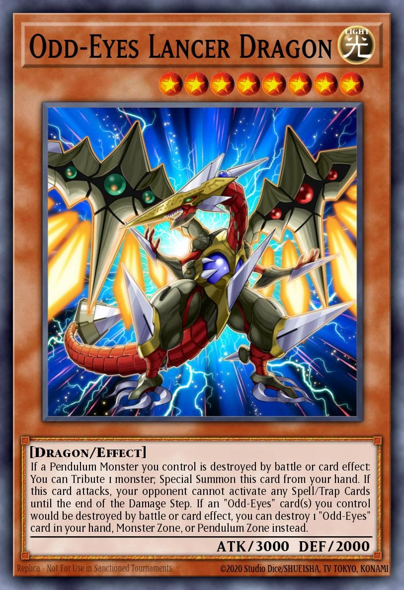 Odd-Eyes Lancer Dragon — Battles of Legend: Light's Revenge Yu-Gi-Oh! card by KAZUKI TAKAHASHI