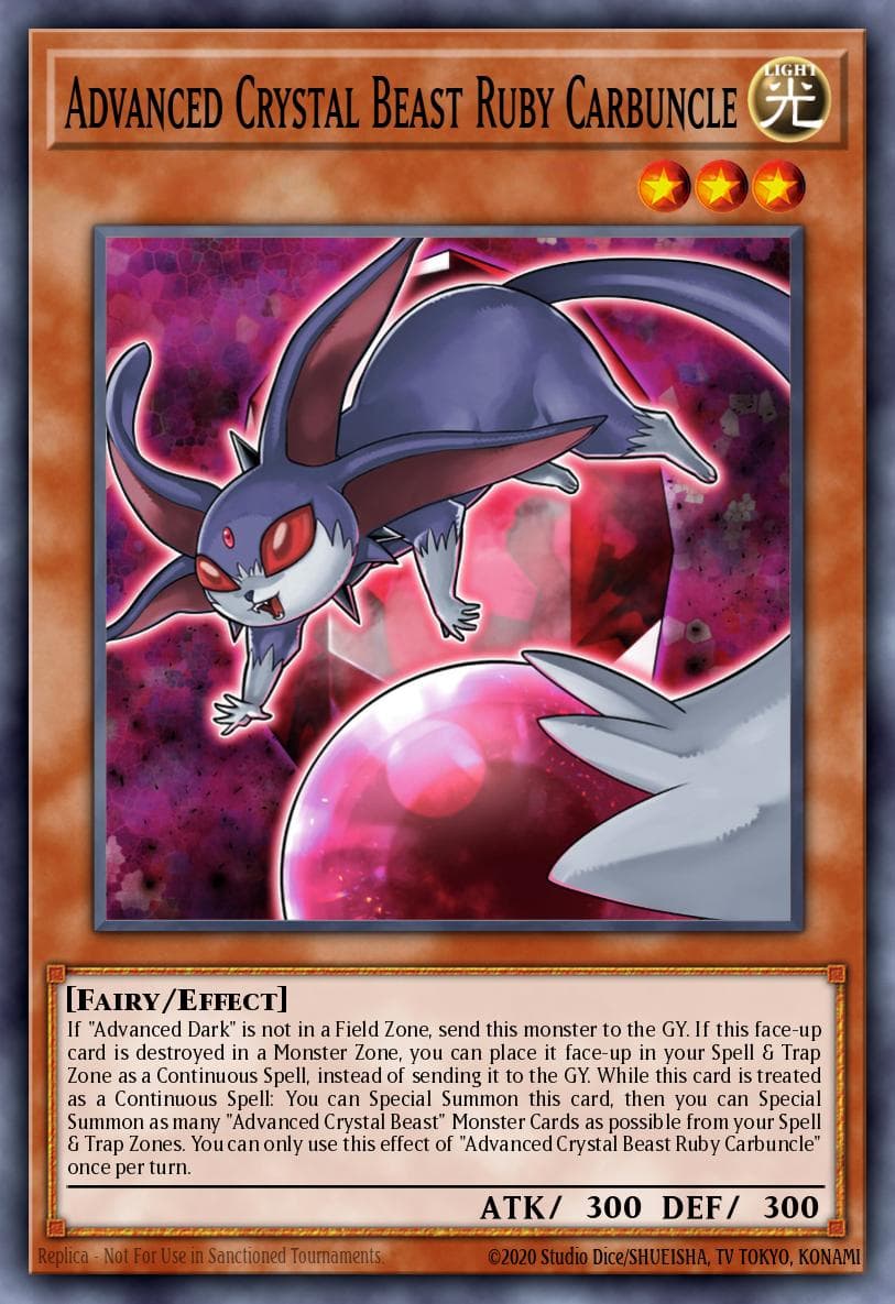 Advanced Crystal Beast Ruby Carbuncle — Battles of Legend: Crystal Revenge Yu-Gi-Oh! card by Studio Dice