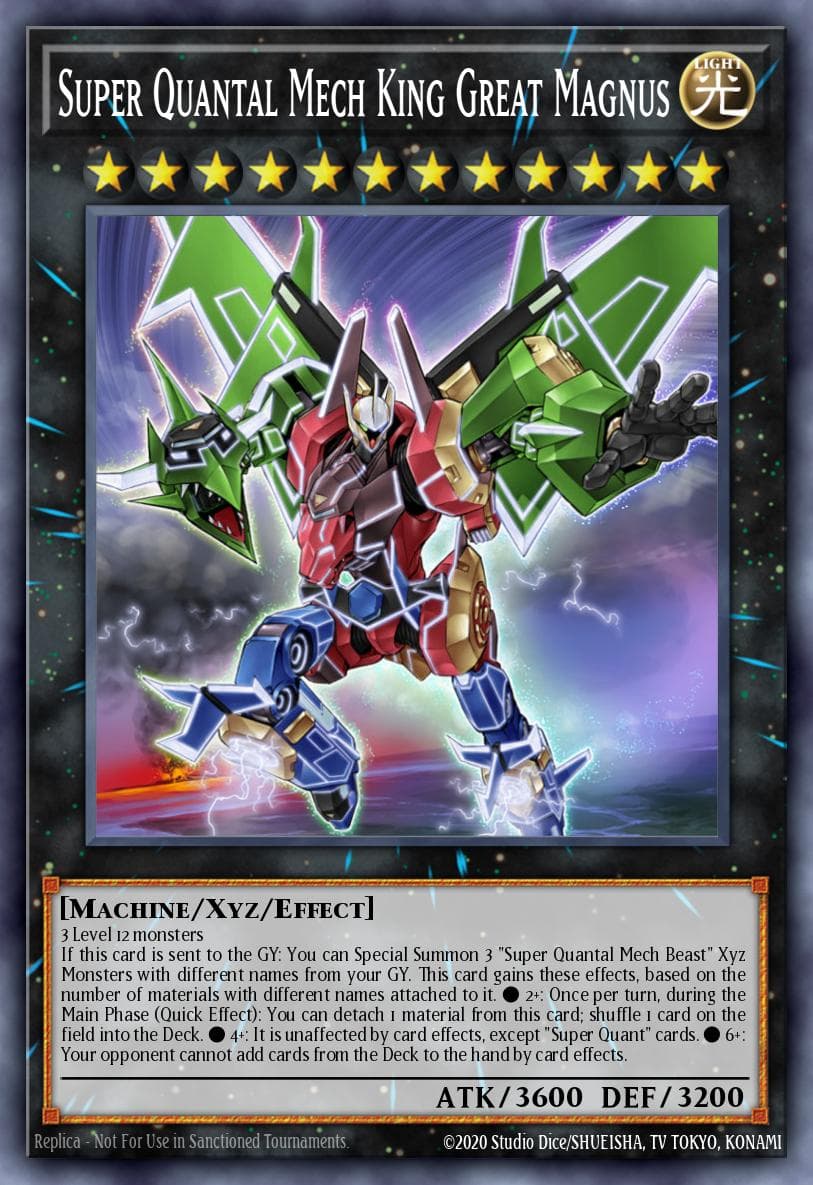 Super Quantal Mech King Great Magnus — Wing Raiders Yu-Gi-Oh! card by KAZUKI TAKAHASHI