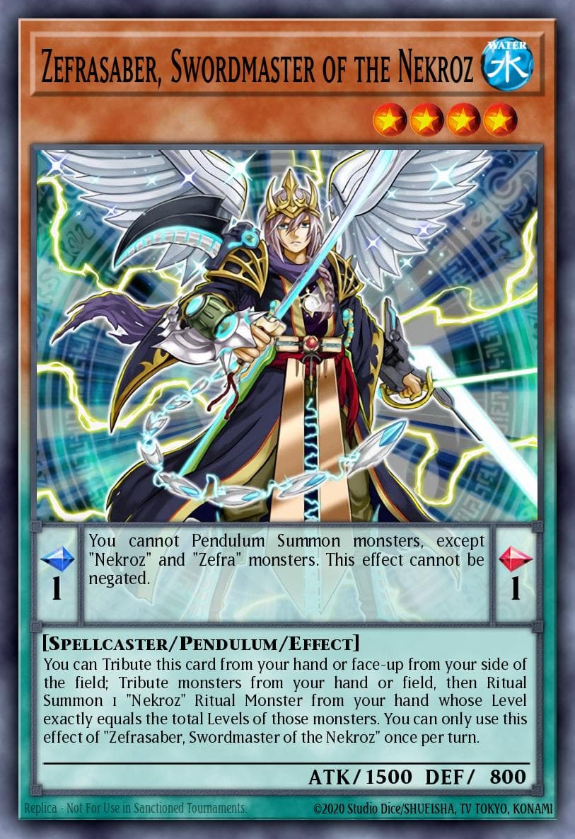 Zefrasaber, Swordmaster of the Nekroz — Crossed Souls