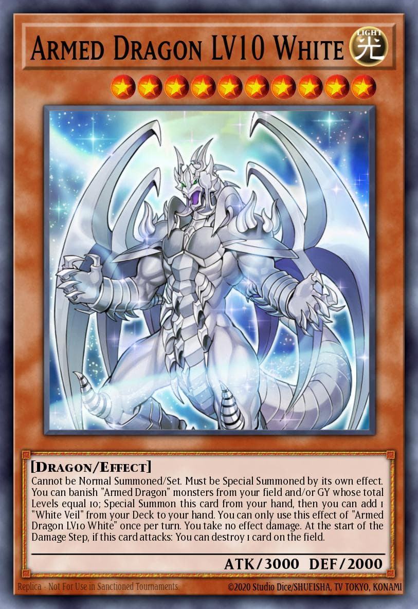 Armed Dragon LV10 White — 2022 Tin of the Pharaoh's Gods Yu-Gi-Oh! card by Kitazawa