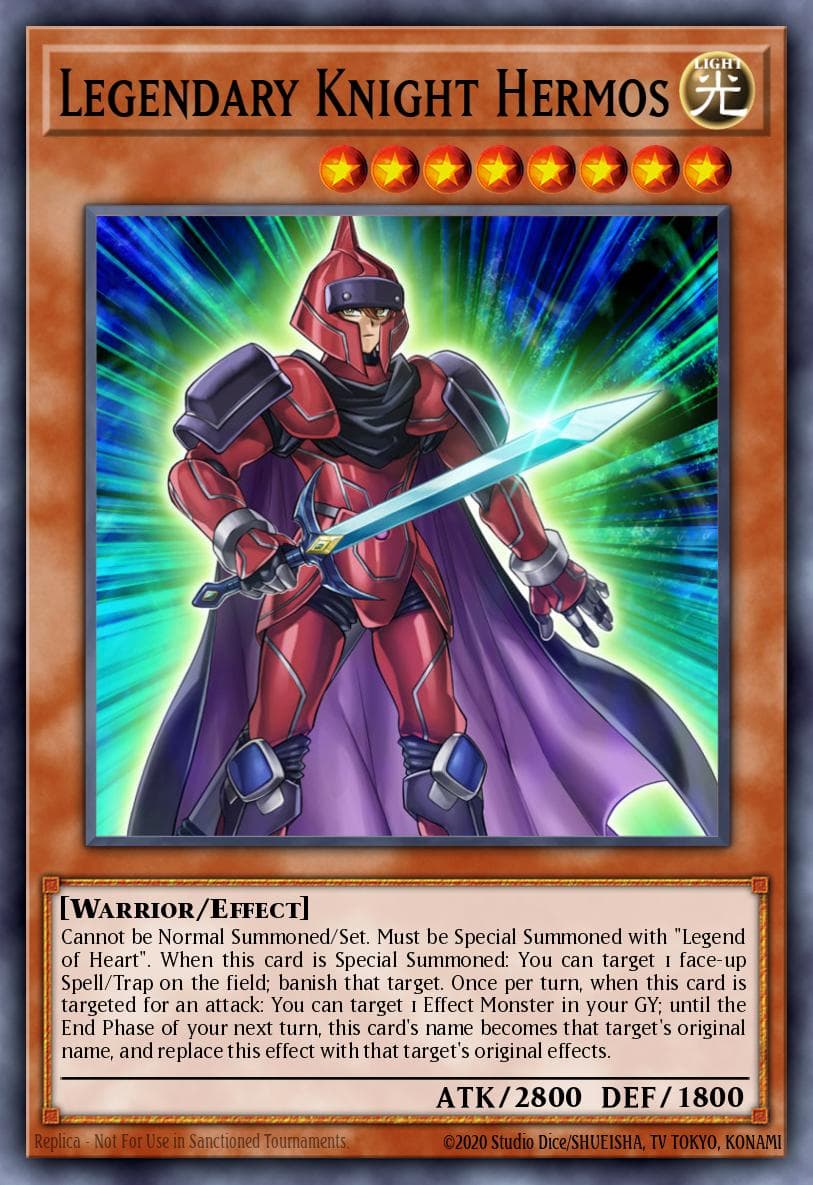 Legendary Knight Hermos — Dragons of Legend 2 Yu-Gi-Oh! card by KAZUKI TAKAHASHI