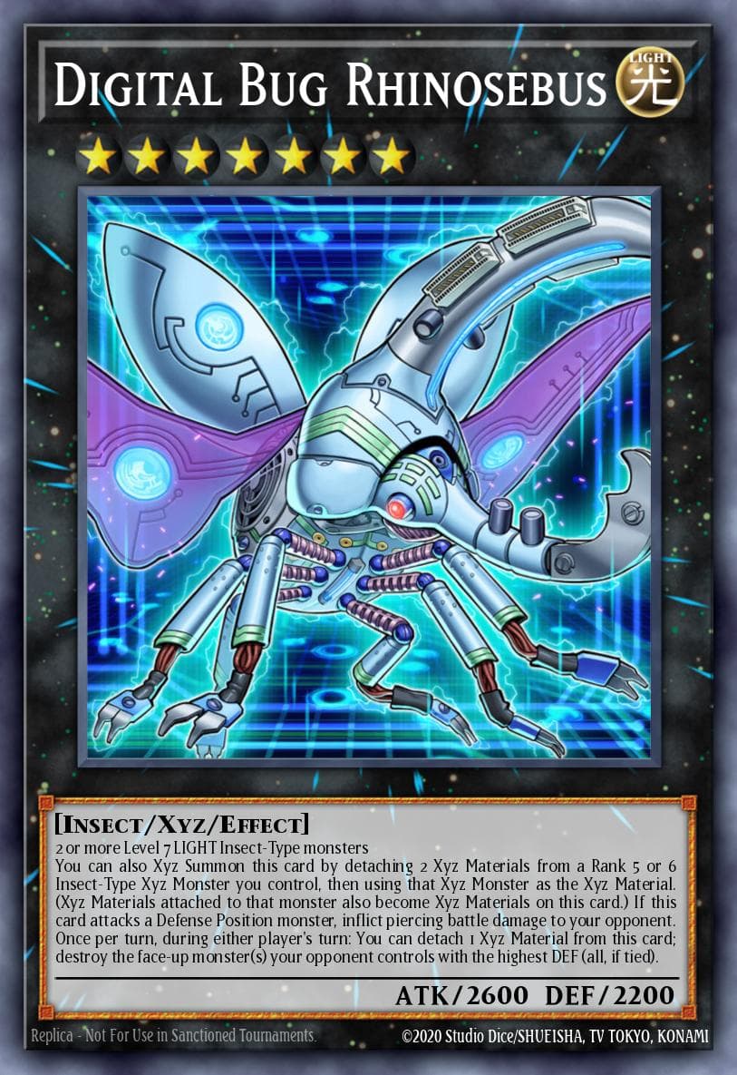 Digital Bug Rhinosebus — Shining Victories Yu-Gi-Oh! card by KAZUKI TAKAHASHI