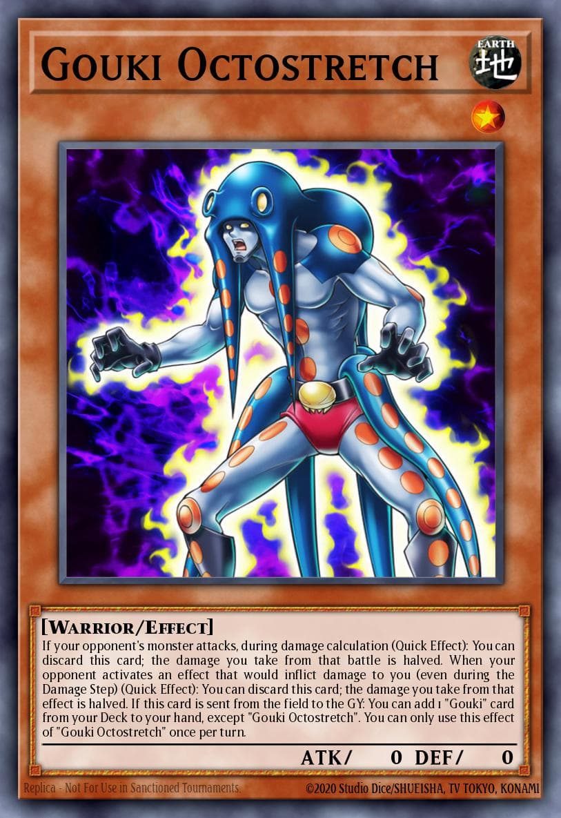 Gouki Octostretch — Flames of Destruction Yu-Gi-Oh! card by KAZUKI TAKAHASHI
