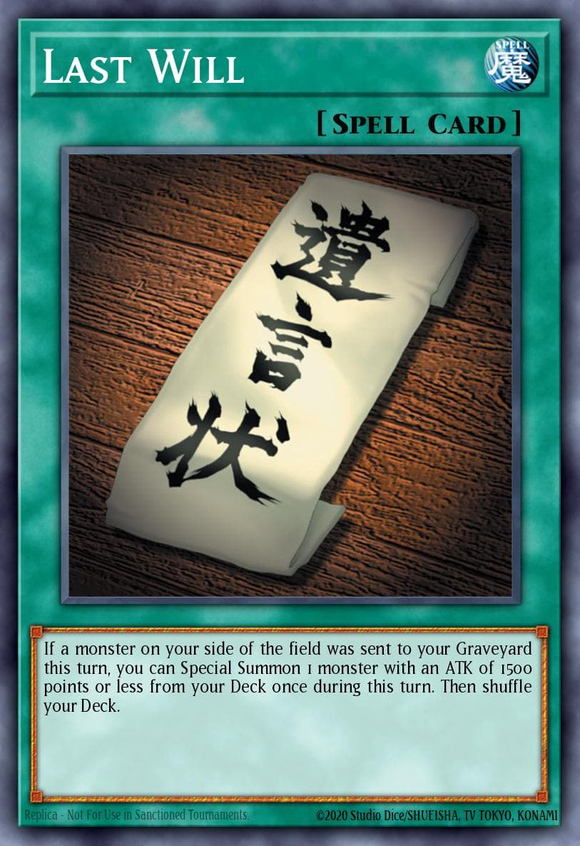 Last Will — Yu-Gi-Oh! card