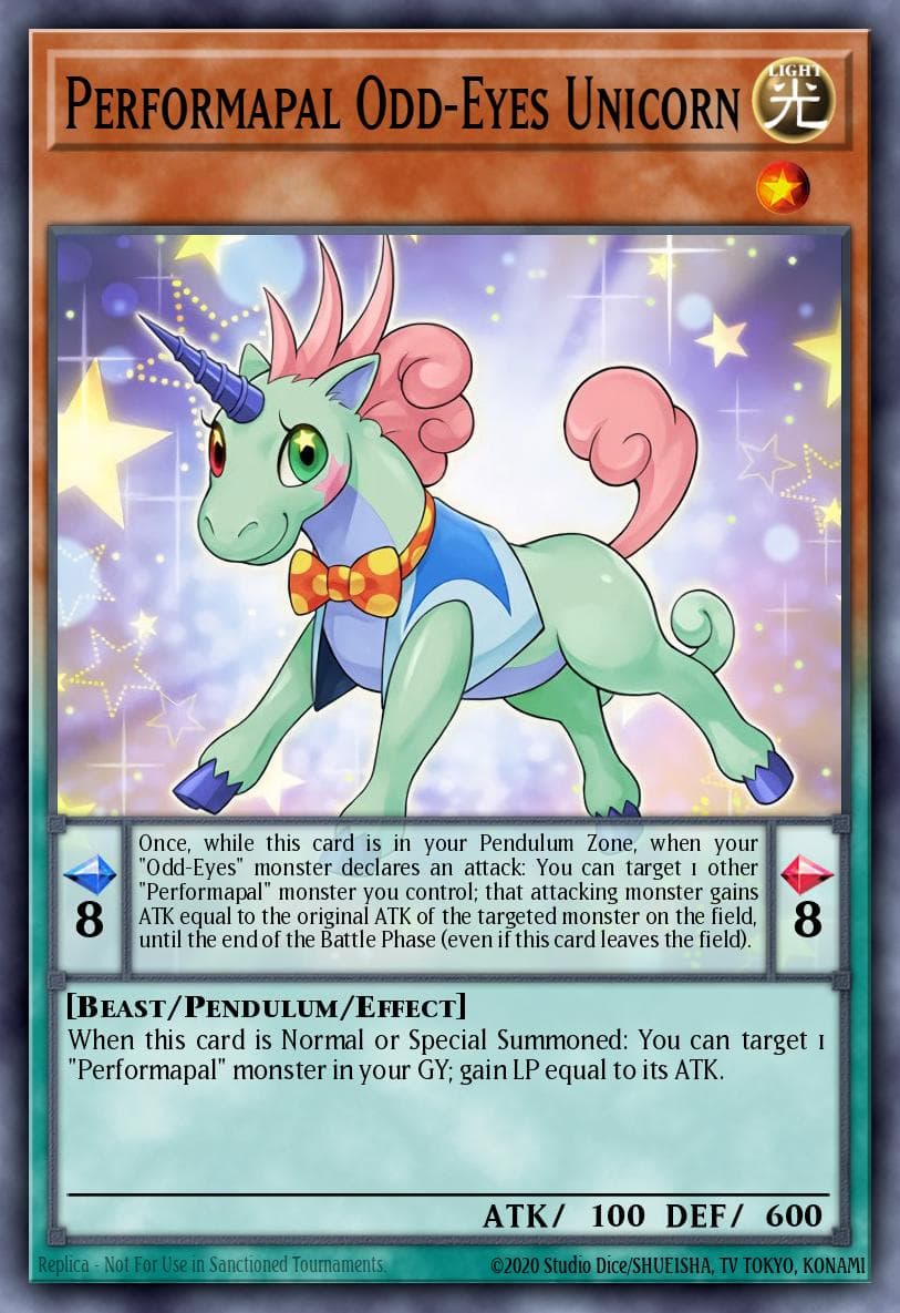 Performapal Odd-Eyes Unicorn — Legendary Dragon Decks Yu-Gi-Oh! card by KAZUKI TAKAHASHI
