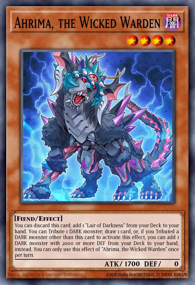 Ahrima, the Wicked Warden — Structure Deck: Lair of Darkness Yu-Gi-Oh! card by KAZUKI TAKAHASHI
