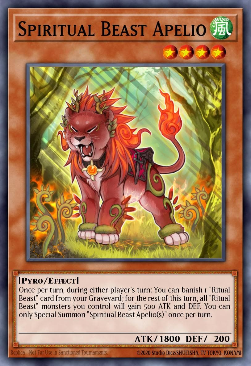 Spiritual Beast Apelio — The Secret Forces Yu-Gi-Oh! card by KAZUKI TAKAHASHI