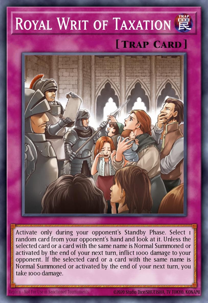 Royal Writ of Taxation — Power of the Duelist Yu-Gi-Oh! card by KAZUKI TAKAHASHI