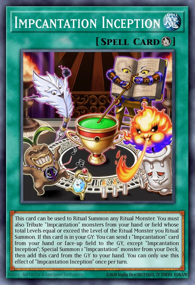 Impcantation Inception — Savage Strike Yu-Gi-Oh! card by KAZUKI TAKAHASHI
