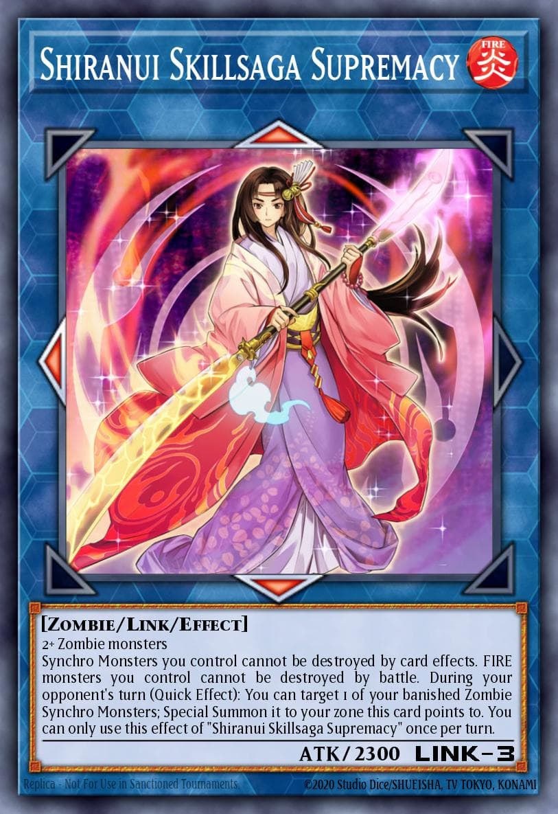 Shiranui Skillsaga Supremacy — Savage Strike Yu-Gi-Oh! card by KAZUKI TAKAHASHI