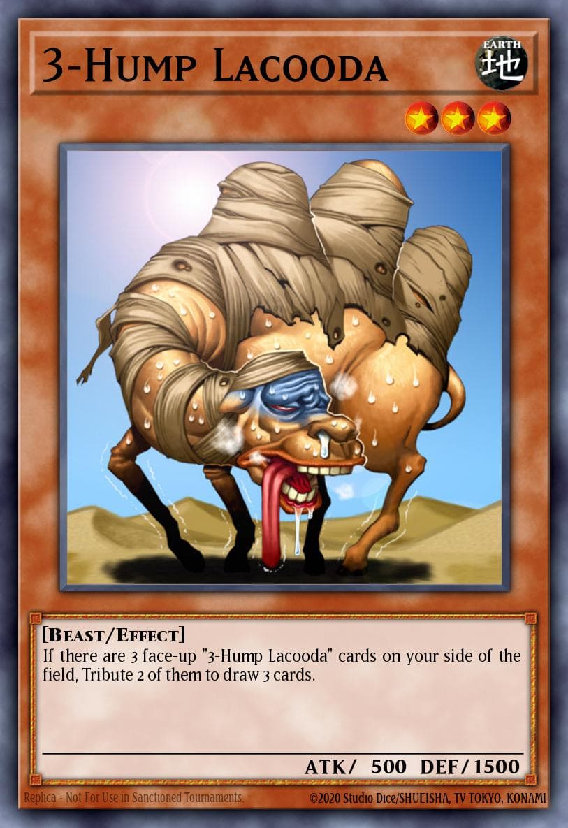 3-Hump Lacooda — Ancient Sanctuary Yu-Gi-Oh! card by KAZUKI TAKAHASHI