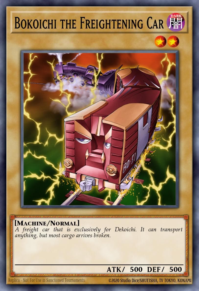 Bokoichi the Freightening Car — Speed Duel: Scars of Battle Yu-Gi-Oh! card by KAZUKI TAKAHASHI
