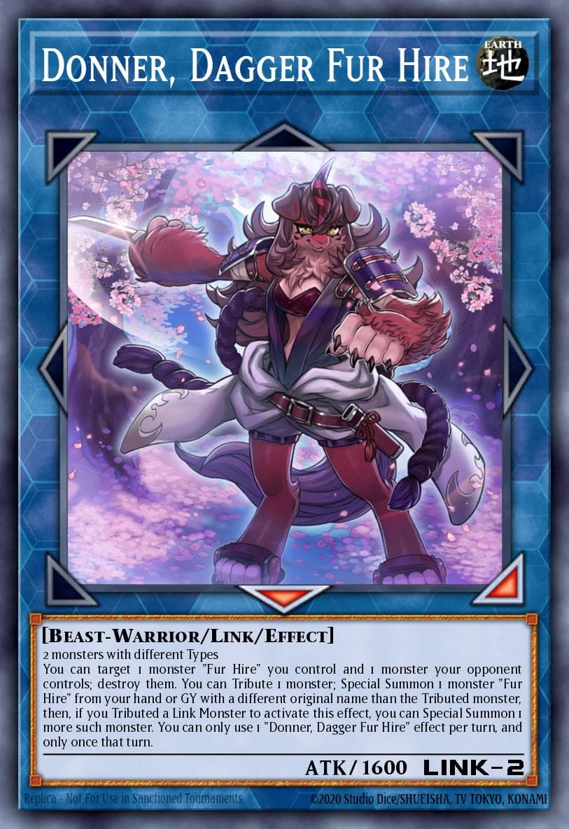 Donner, Dagger Fur Hire — Darkwing Blast Yu-Gi-Oh! card by MABL-EN049