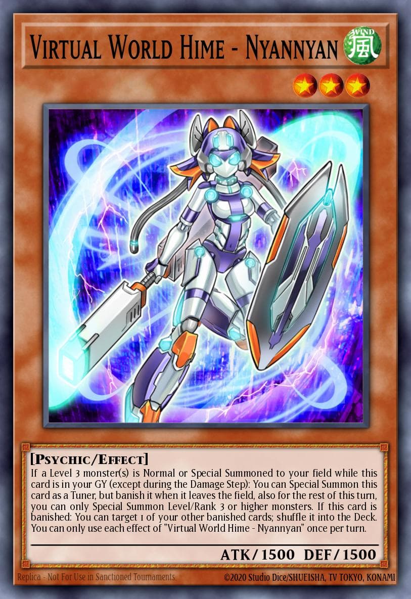 Virtual World Hime - Nyannyan — Phantom Rage Yu-Gi-Oh! card by Studio Dice/SHUEISHA, TV TOKYO, KONAMI