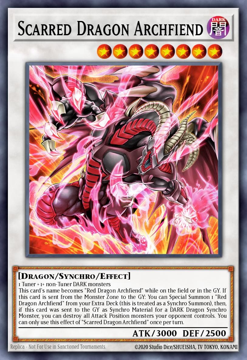 Scarred Dragon Archfiend — Structure Deck: The Crimson King Yu-Gi-Oh! card by Studio Dice/SHUEISHA, TV TOKYO, KONAMI