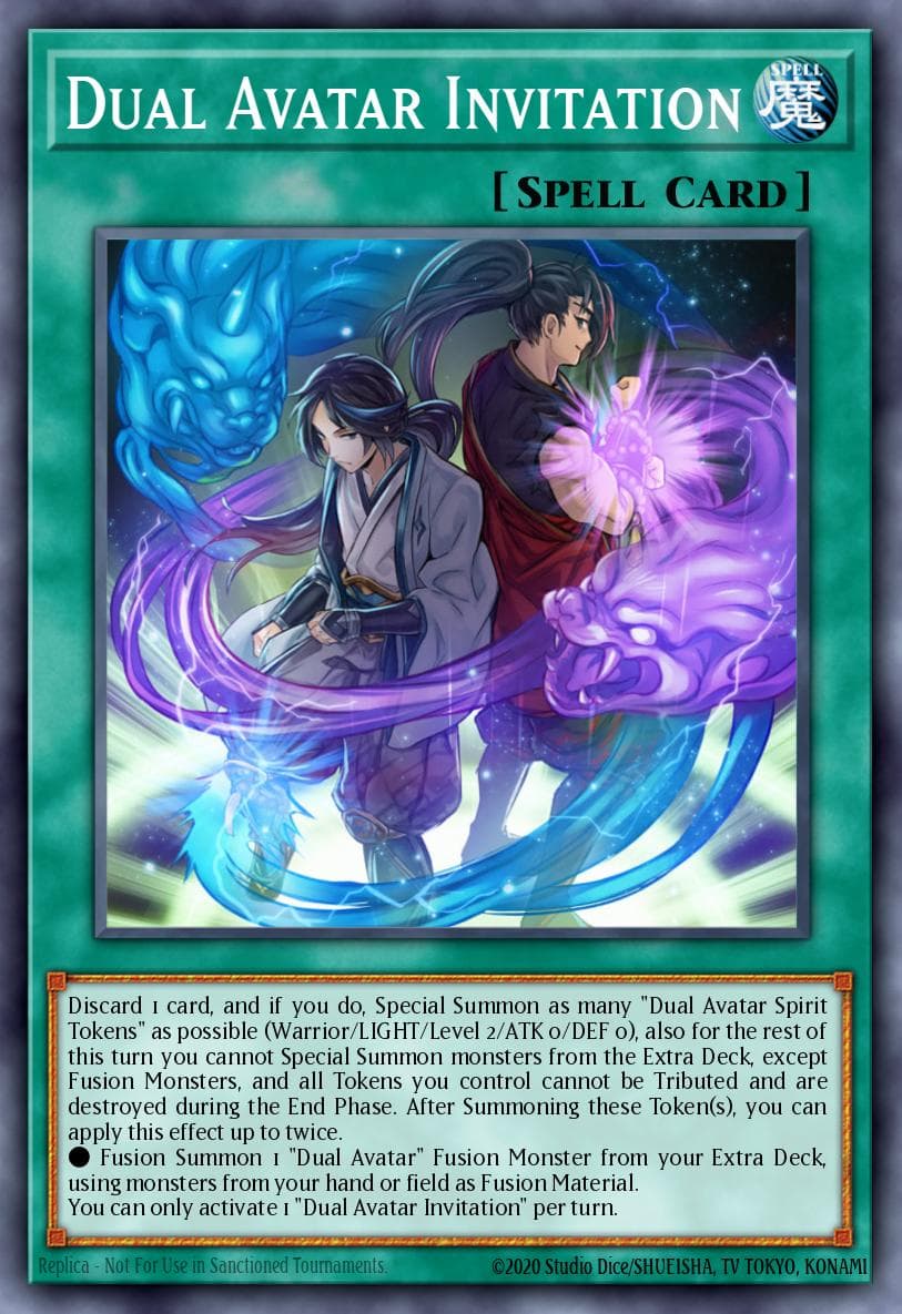 Dual Avatar Invitation — Phantom Rage Yu-Gi-Oh! card by Studio Dice/SHUEISHA, TV TOKYO, KONAMI