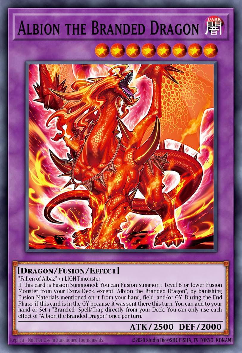 Albion the Branded Dragon — Lightning Overdrive Yu-Gi-Oh! card by Mitsuhiro Arita