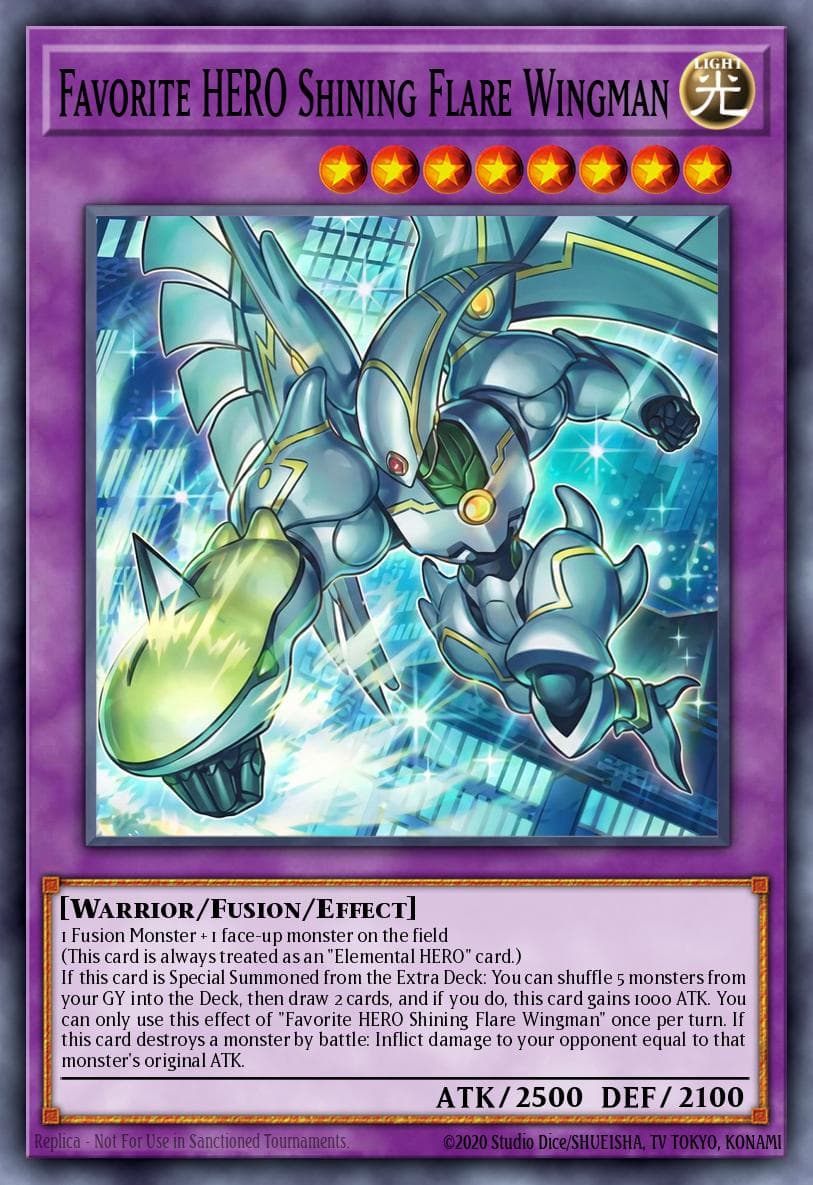 Favorite HERO Shining Flare Wingman — ygo-unknown