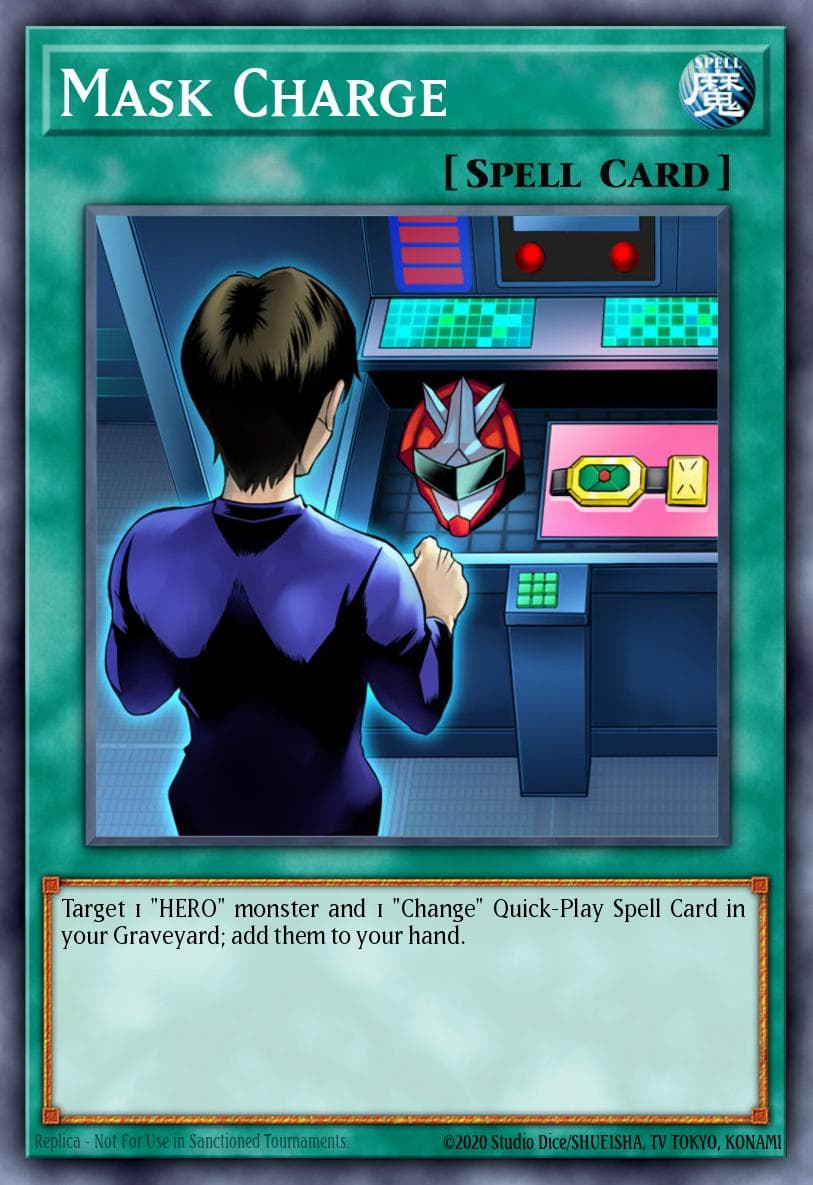 Mask Charge — Structure Deck: HERO Strike Yu-Gi-Oh! card by KAZUKI TAKAHASHI