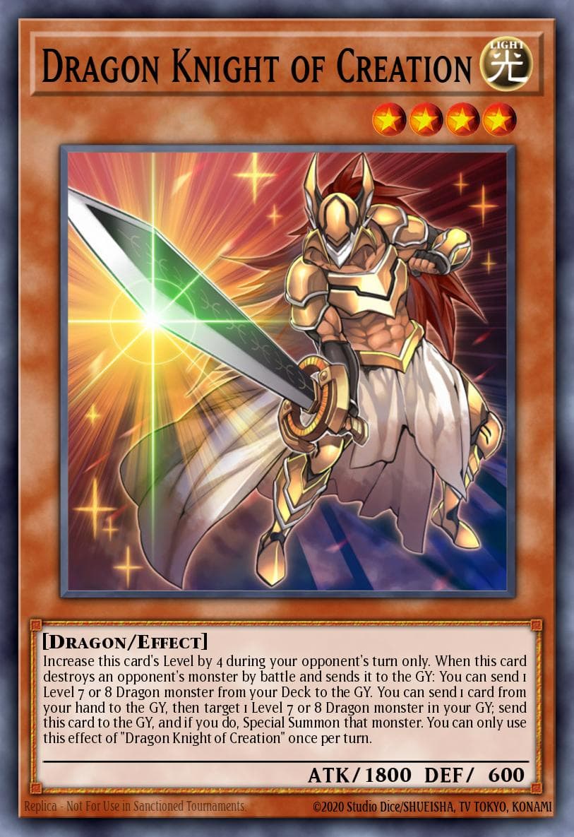 Dragon Knight of Creation — Structure Deck: Rise of the True Dragons Yu-Gi-Oh! card by KAZUKI TAKAHASHI