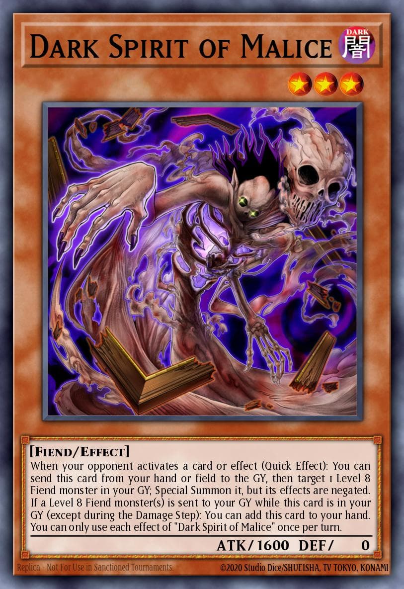 Dark Spirit of Malice — Yu-Gi-Oh! card