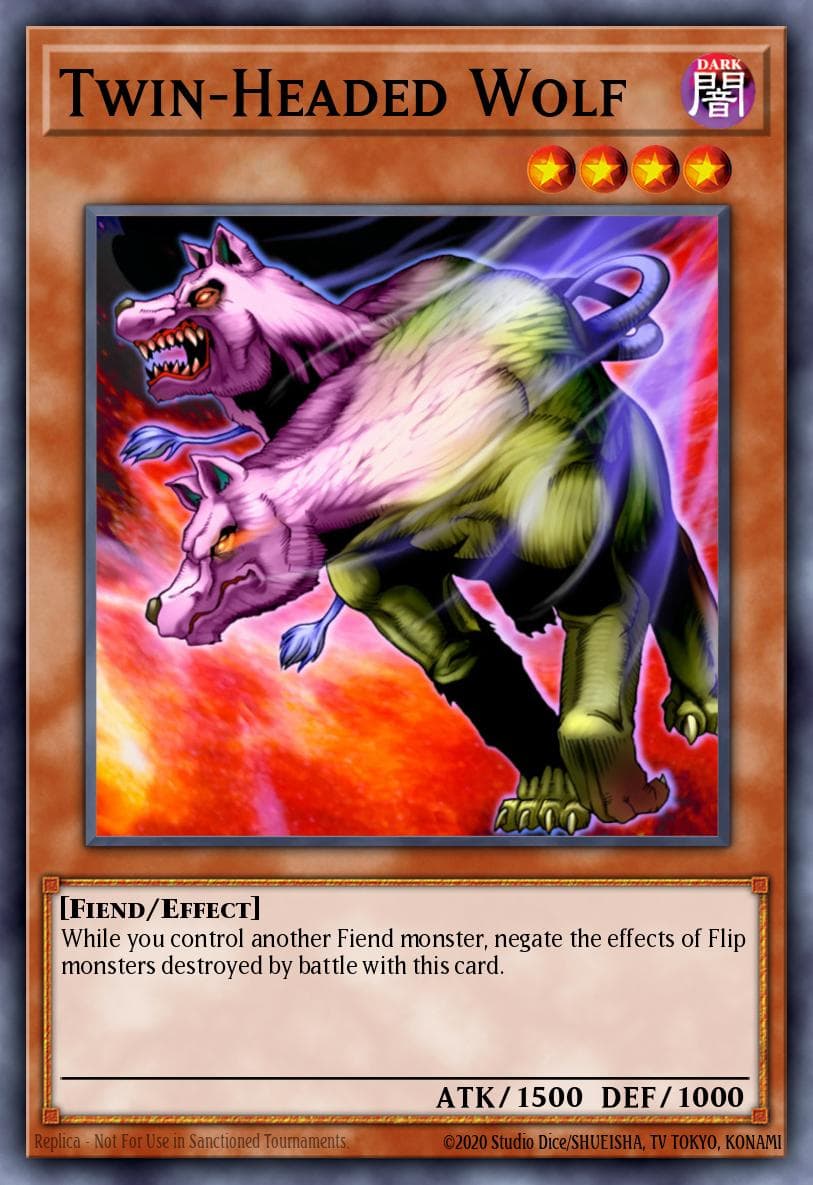 Twin-Headed Wolf — Legacy of Darkness (Worldwide English) Yu-Gi-Oh! card by KAZUKI TAKAHASHI