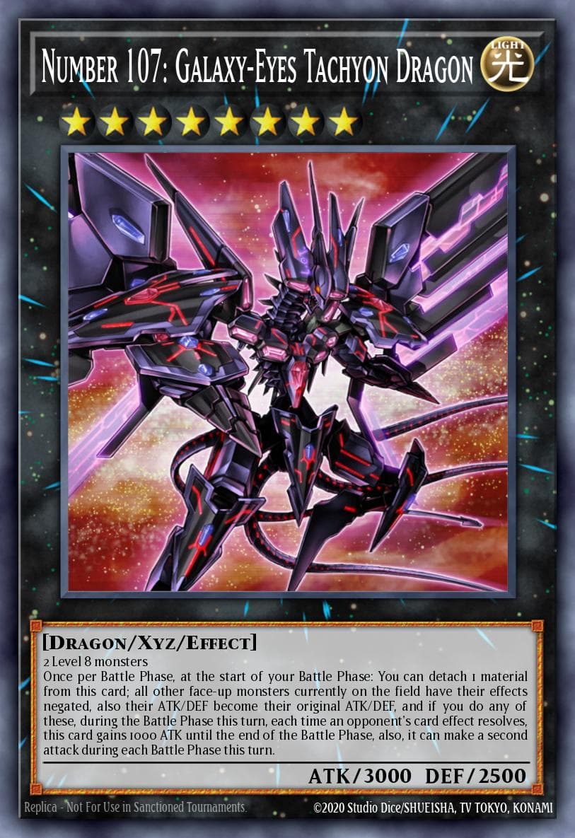 Number 107: Galaxy-Eyes Tachyon Dragon — Yu-Gi-Oh! card